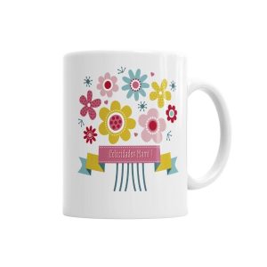 Taza Flores para Mamá Tazas - La Cesta Mágica