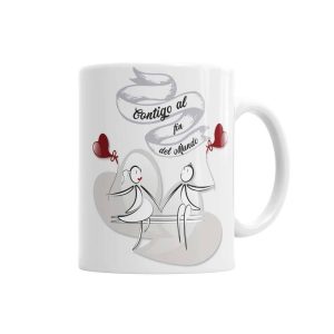 Taza amor contigo para Él Tazas - La Cesta Mágica