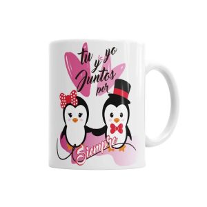 Taza amor Pinguino para Ella Tazas - La Cesta Mágica