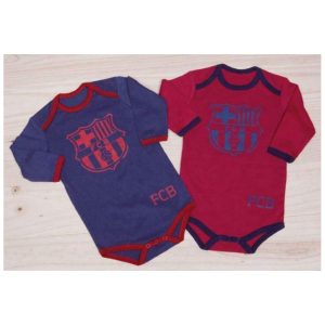 Pack 2 Bodys manga larga F. Club Barcelona Ropa Bebé - La Cesta Mágica