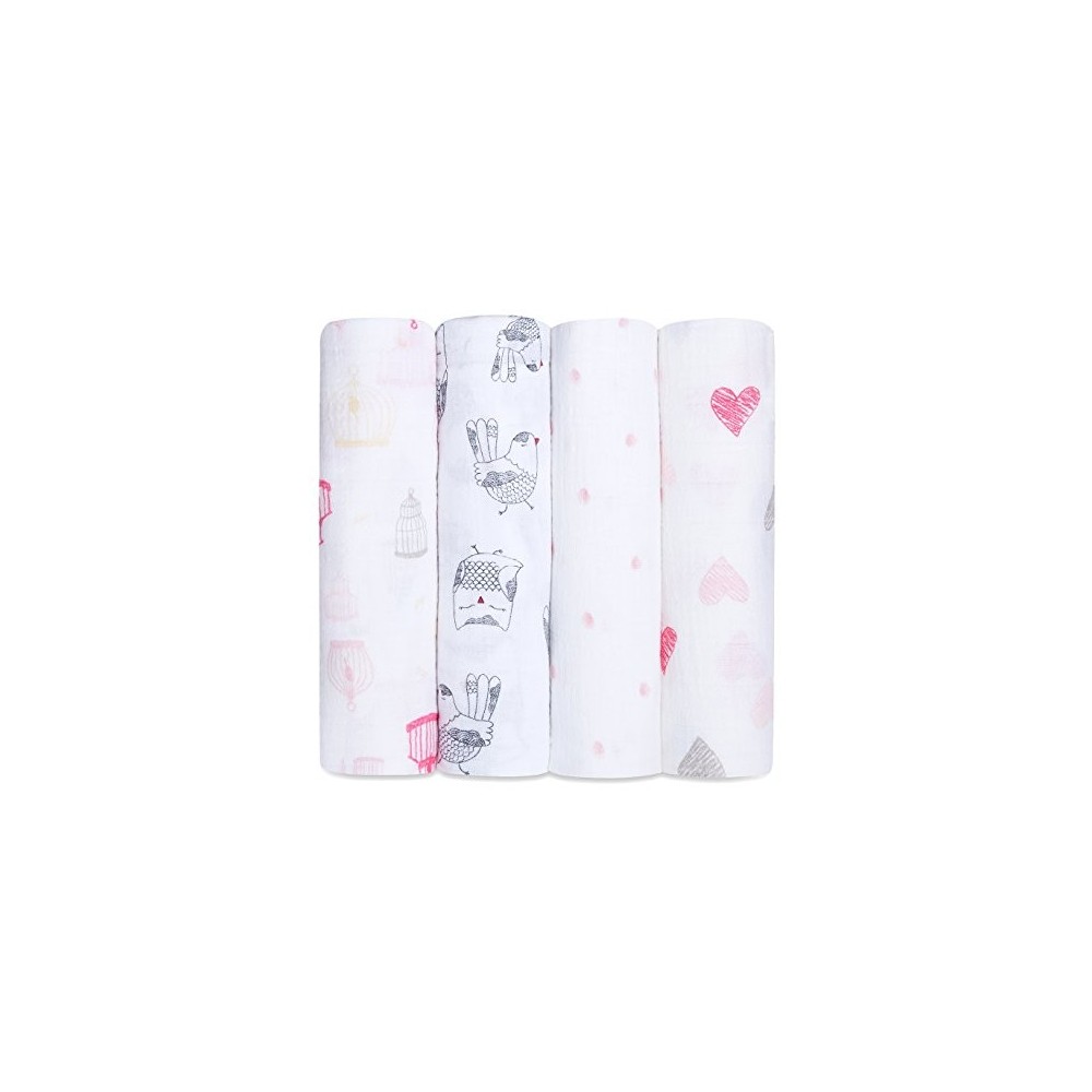 Muselinas grandes rosa Solo Stock - La Cesta Mágica