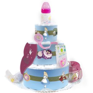 Tarta de Pañales Alicia en el País de las Maravillas Deluxe Tartas de Pañales - La Cesta Mágica