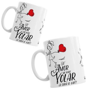 Tazas Tu Amor me hace Volar - Pack chica-chica Tazas - La Cesta Mágica