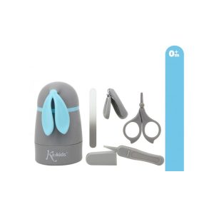 Set de Manicura Conejito Kiokids celeste Para el Baño - La Cesta Mágica