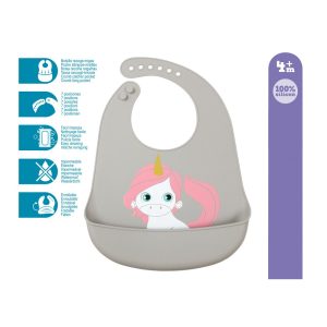 Babero Silicona Unicornio Alimentacion y Lactancia - La Cesta Mágica