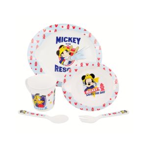 Vajilla Micro 5 piezas Mickey Alimentacion y Lactancia - La Cesta Mágica