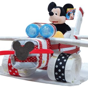 Tarta de Pañales Avión Mickey Tartas de Pañales - La Cesta Mágica