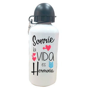 Botella Personalizada Sonríe Botellas aluminio - La Cesta Mágica