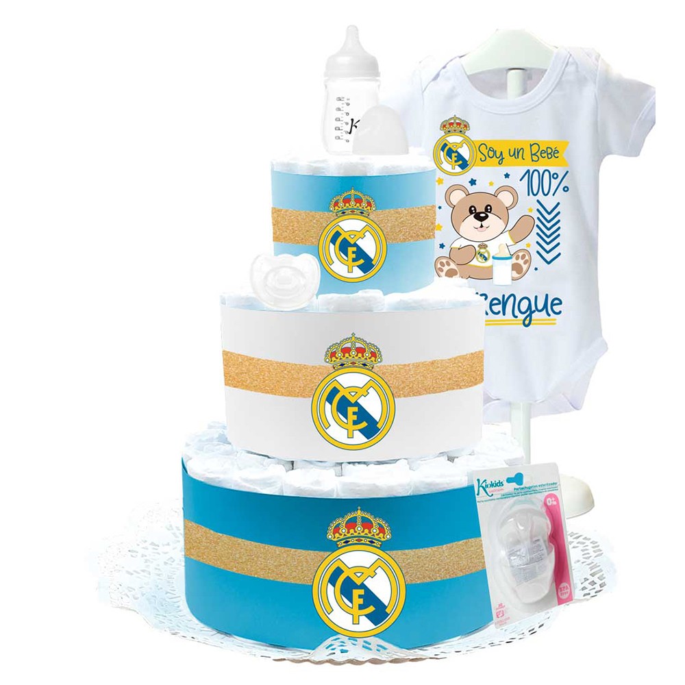 Tarta de Pañales Real Madrid I Tartas de Pañales - La Cesta Mágica