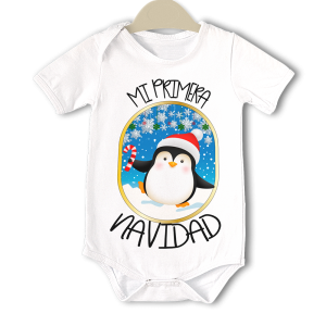 Body original para Bebé,Mi Primera Navidad Pinguino Bodys - La Cesta Mágica