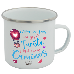 Taza Vintage Mira la Vida... Tazas Vintage - La Cesta Mágica