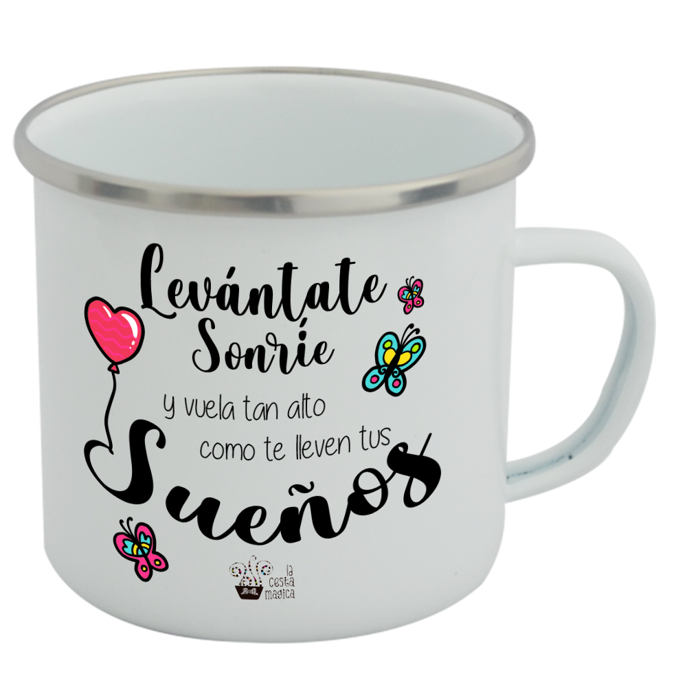 Taza Vintage Sonríe Tazas Vintage - La Cesta Mágica