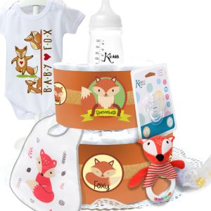 Tarta de Pañales Unisex Foxy sin stock - La Cesta Mágica