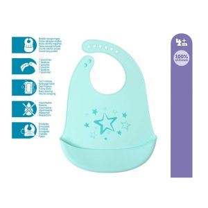 Babero Silicona Estrella Alimentacion y Lactancia - La Cesta Mágica