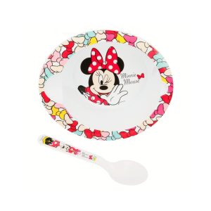 Cuenco Micro con Cuchara Minnie Disney Alimentacion y Lactancia - La Cesta Mágica