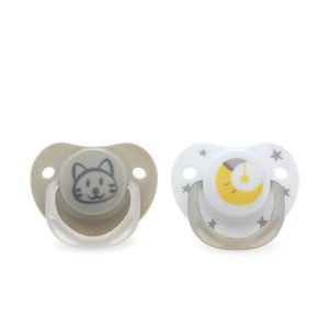 Pack Chupetes Gato y Luna Kiokids Alimentacion y Lactancia - La Cesta Mágica