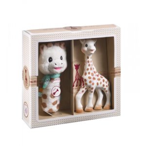 Set Sophie la girafe + Sonajero Peluche Cri-Cri Peluches y Mas - La Cesta Mágica