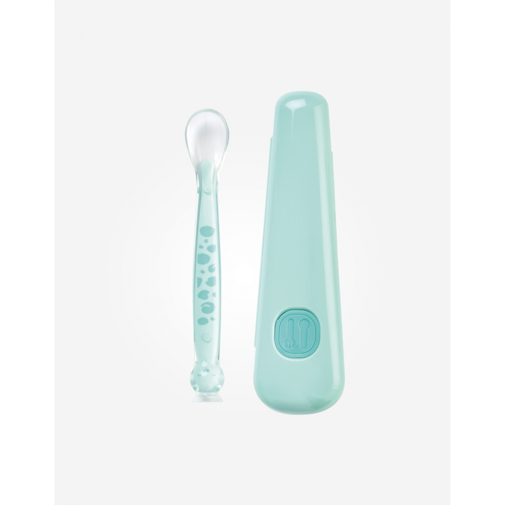 Cuchara de silicona con estuche Saro Alimentacion y Lactancia - La Cesta Mágica