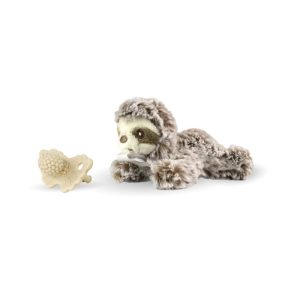 Peluche Perezoso + Sujeta Chupete Mordedor Marrón RaZbuddy Alimentacion y Lactancia - La Cesta Mágica