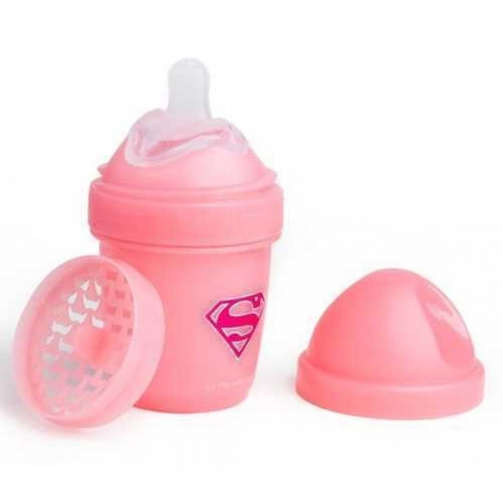 Biberon Herobility SuperGirl 140ml Alimentacion y Lactancia - La Cesta Mágica