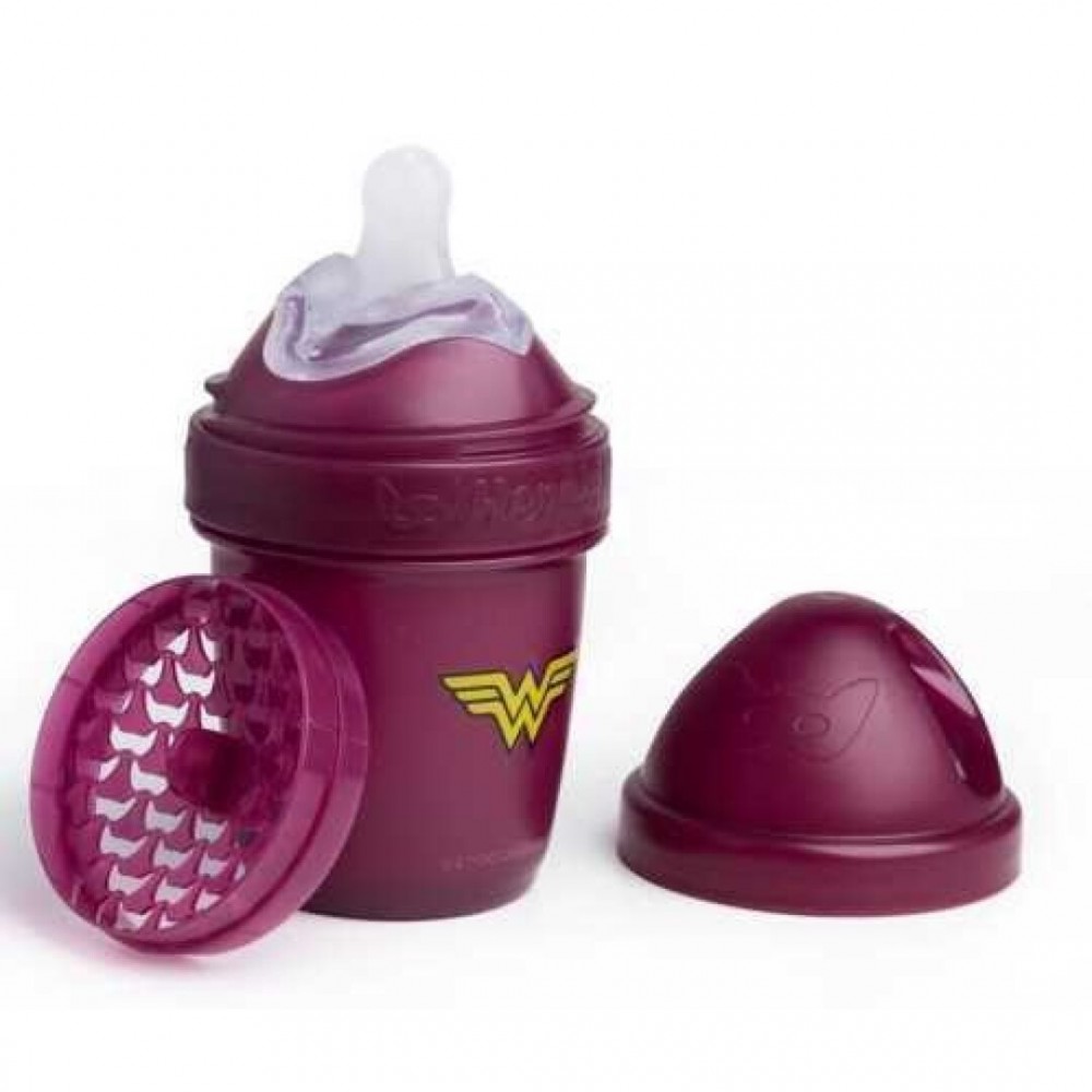 Biberon Herobility WonderWoman 140ml Alimentacion y Lactancia - La Cesta Mágica