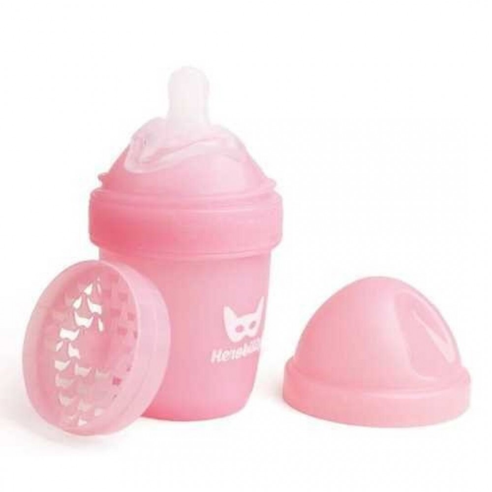 Biberon Herobility Rosa 140ml Alimentacion y Lactancia - La Cesta Mágica
