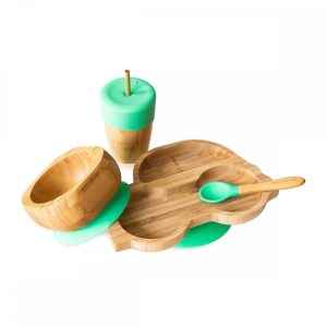 Set Bambú Coche verde Eco Rascals Alimentacion y Lactancia - La Cesta Mágica